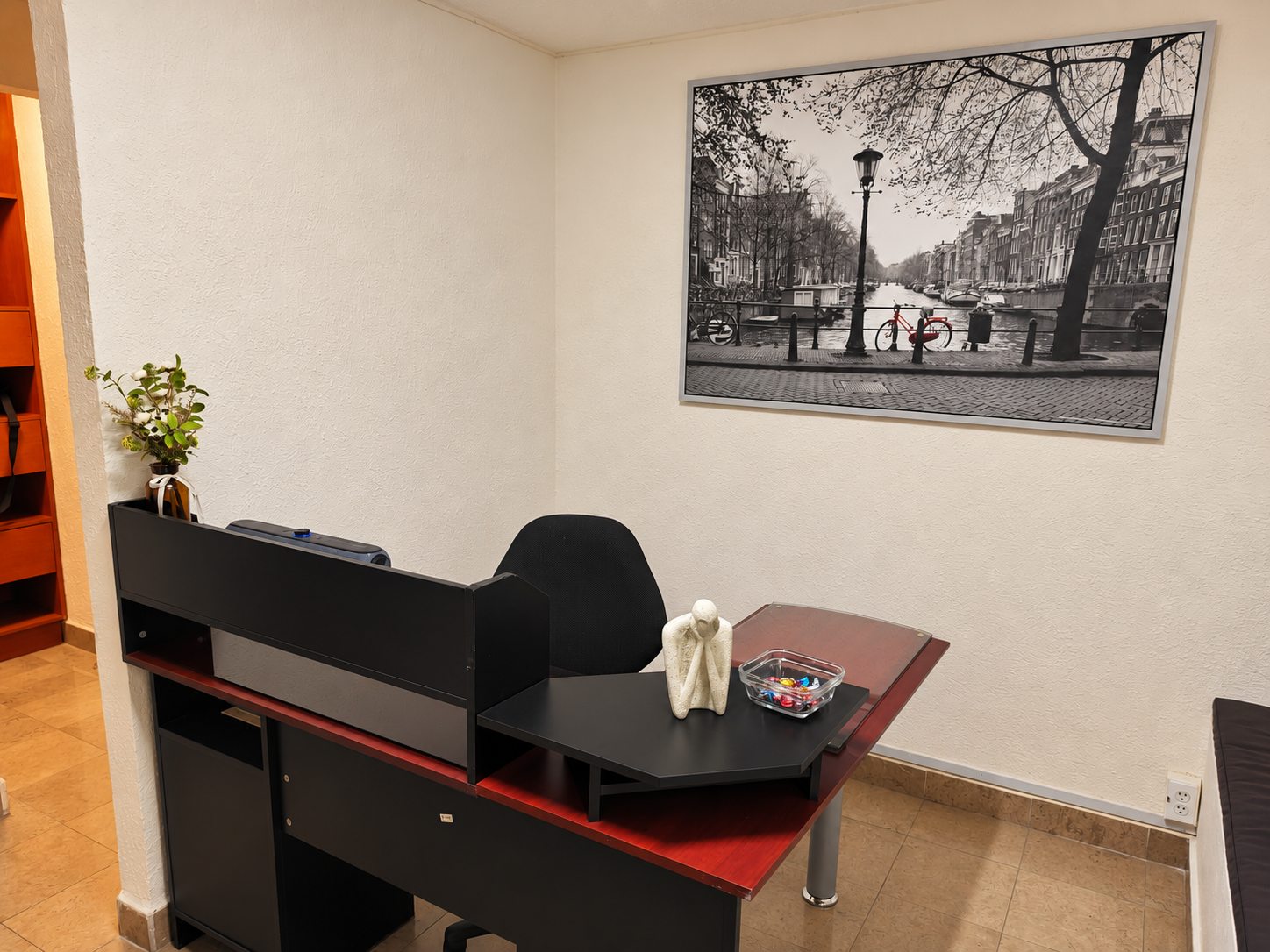 Recepción del consultorio en Roma Sur